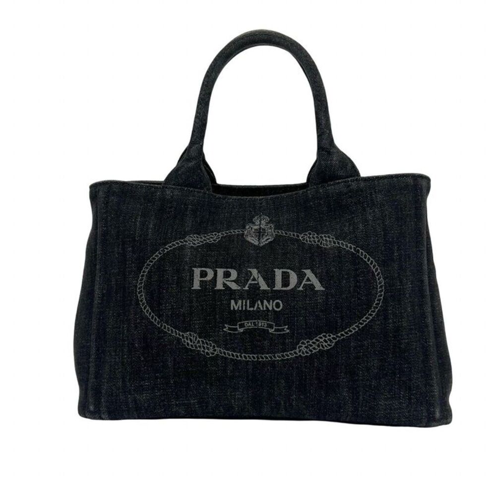 Prada Canapa Cotton Denim Handbag